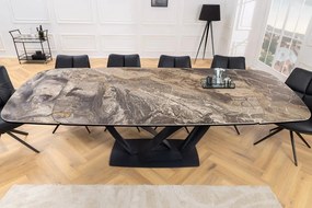 Masa Extensibila cu Blat Ceramic, Taupe, PAPILLON 180-220-260cm