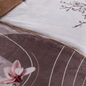 decoDoma Lenjerie de pat din micropluș ELEGANȚĂ DE MAGNOLIE