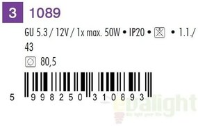 Spot incastrabil crom satinat, diam.8cm, Spot relight 1089 RX