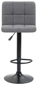 Scaune de bar tapitate 2 buc-gri deschis