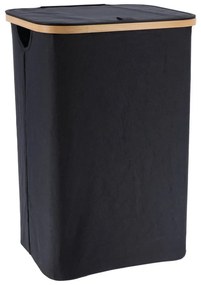 Kesper 19594 Coș de rufe cu capac, negru , 51 x 41x 33 cm