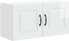 vidaXL Dulap de bucătărie Kalmar Alb lucios 80 x 31 x 40 cm