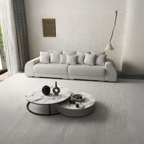 Canapea extensibilă dumonde cu 2 lăzi de depozitare si sezut confortabil din spuma high-density, Verona Zoom Cream 310x100 cm