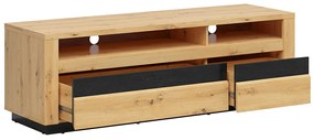 Masă TV/Dulap Ostia RTV2S (Stejar artisan + Stejar negru) ( cu iluminat LED). 1025965