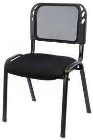 Set scaune stivuibile - 8 buc, negre