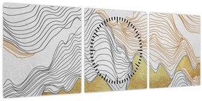 Tablou - Decor III. (cu ceas) (90x30 cm)