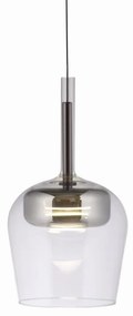 Pendul LED Smart cu Telecomanda, CCT, Sticla, Argintiu, Q-KON