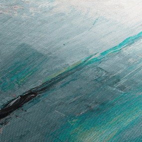 Tablou - pictură abstractă în ulei (cu ceas) (90x30 cm)