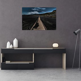 Tablou drumul de lemn în amurg (90x60 cm)