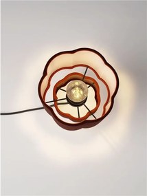 Veioza, Lampa de masa cu abajur rosu maroniu BLOOSY
