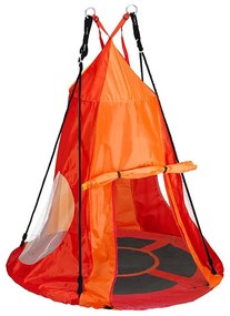 Leagan cuib-110 cm-rosu-cu cort