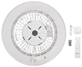 Ventilator LED dimabil de tavan Aigostar LED/40W/230V 2700-6500K 50 cm alb + telecomandă