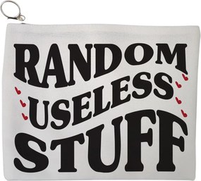 Portfard Cosmetice tip Plic, model Random useless stuff, 23x18 cm, Alb, BEKZ®