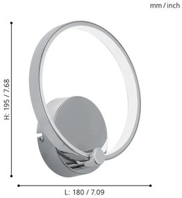 Eglo 95768 - Corp de iluminat LED perete LASANA LED/5W/230V