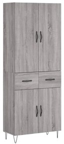 vidaXL Dulap înalt, gri sonoma, 69,5x34x180 cm, lemn compozit