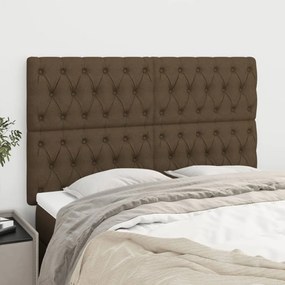 vidaXL Tăblii de pat, 4 buc, maro închis, 72x7x78/88 cm, textil