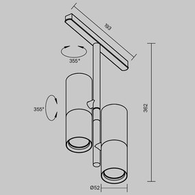 Spot LED, accesoriu pentru sina magnetica Exility, Elti Duo alb