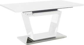 Masa extensibila PERAK, alb/crom, 160/220x90x76 cm