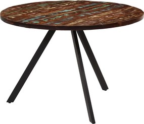 vidaXL Masă de bucătărie, 110x75 cm, lemn masiv reciclat