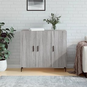 vidaXL Dulap, gri sonoma, 90x34x80 cm, lemn compozit