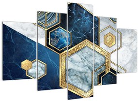 Tablou - Hexagoane de marmură (150x105 cm)