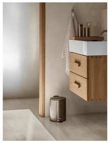 Coș de gunoi maro închis cu pedală din oțel 3 l Tubo – Blomus