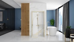 Cabina de dus de perete REA Rapid Slide 130 x 80 cm auriu periat