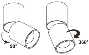 Spot NIXA 1xGU10/10W/230V negru