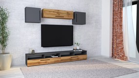 Living haaus Haga V16, Antracit/Stejar Wotan, L 240 cm