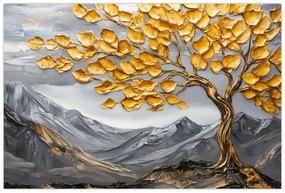 Tablou – Arbore cu frunze aurii (90x60 cm)