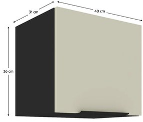 Dulap de bucătărie superior Arikona 40 GU 36 1F (cașmir + negru). 1097091