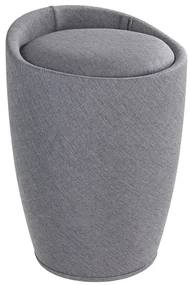Pufa CANDY GREY - coș de rufe, 2 în 1, WENKO, gri
