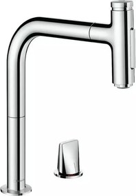 Baterie bucatarie cu dus extractibil Hansgrohe Metris M71 200 sBox cu 2 jeturi 73818000