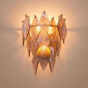 Aplica de perete LUX, Sticla Realizata Manual, Rhombus
