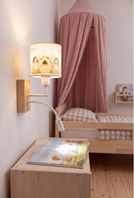 Brilagi - Lampă LED flexibilă BOBO WOOD 1xE27/25W/230V + LED/3W stejar/alb/roz/zâne