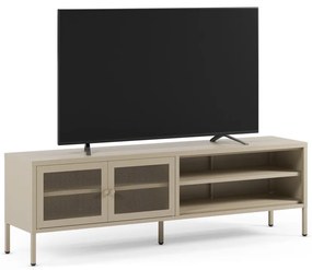 Comodă TV crem din metal 160x50x35 cm Fayna – Marckeric