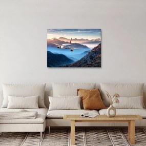 Tablou - Avion peste crestele montane (70x50 cm)