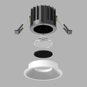 Spot LED incastrabil iluminat tehnic Round D-8cm alb