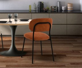 Scaun NEO, tesatura, structura metalica - PORTOCALIU