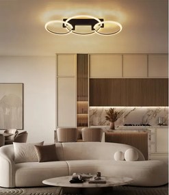 Globo 48050D2S - Plafonieră LED FLETCHER LED/40W/230V 3000K 76x38 cm negru