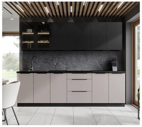 Dulap de bucătarie inferior Sobera 60 D 3S BB (negru). 1096984