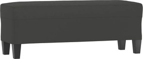 vidaXL Bancă, gri închis, 100x35x41 cm, microfibră