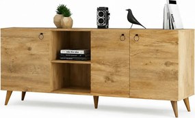 Comoda 616TNM1608, stejar, PAL melaminat, 180x45x79 cm