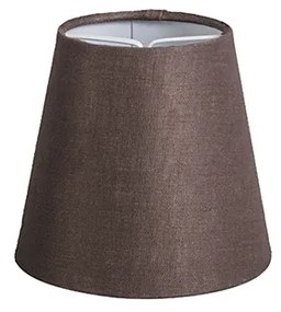 Abajur din in brun cu clip 12 cm rotund