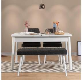 Set mobilier sufragerie Dobuse 2 (alb + antracit) (pentru 4 persoane). 1093787