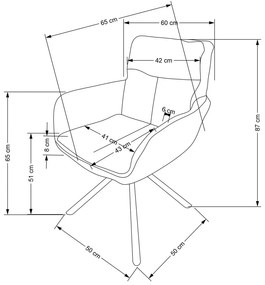 Scaun de bucaterie Leary, bej