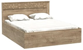 Pat matrimonial 160 cm Nature 17 (cu iluminat LED) (Stejar ribbeck). 1057921