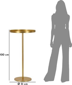 Măsuță auxiliară rotundă din metal ø 51 cm Doha – Mauro Ferretti