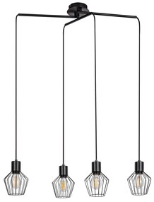 Lustra suspendata metal stil industrial Belano 4L