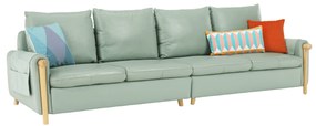 Canapea complet tapiţată cu 4 locuri, piele / piele ecologică neomint, LINSY
